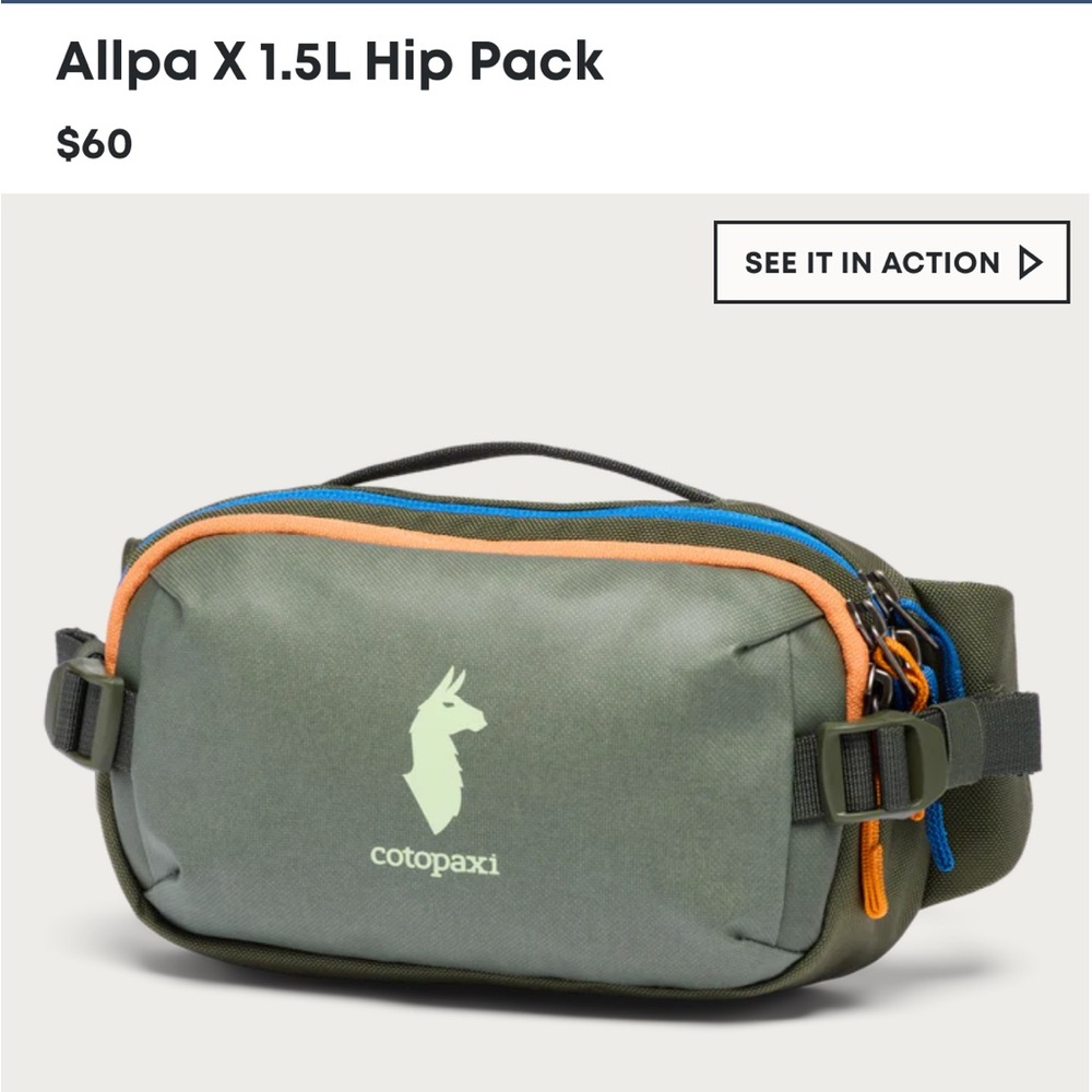 Cotopaxi Allpa X 1.5L Hip Pack - Fatigue